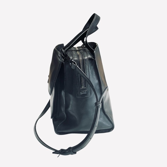 Kate Spade Sample Black Leather Tote Handbag, Work Bag 12”L x 10”H x 5.5”W - Picture 3 of 14